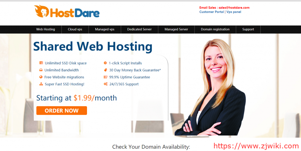 [黑五]HostDare：洛杉矶/CN2 GT/KVM七五折/年付29.99美元起
