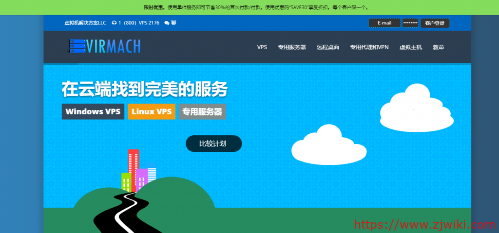 #便宜#Virmach 特价套餐：1 核/512M 内存/15G SSD/250G 流量/10.68 刀每年，可选择圣何塞