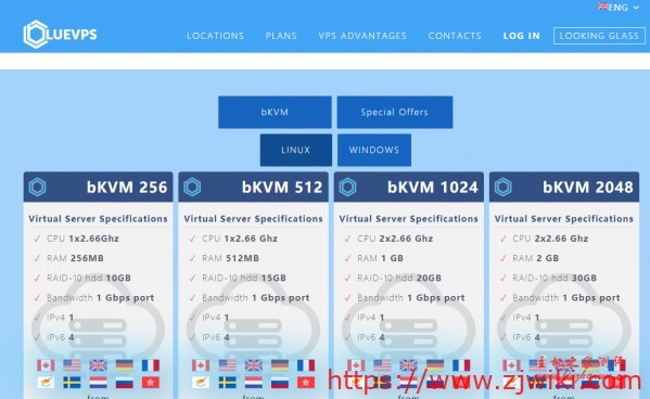 BlueVPS：$6.39/月/256MB内存/10GB空间/不限流量/100Mbps端口/KVM/香港HE