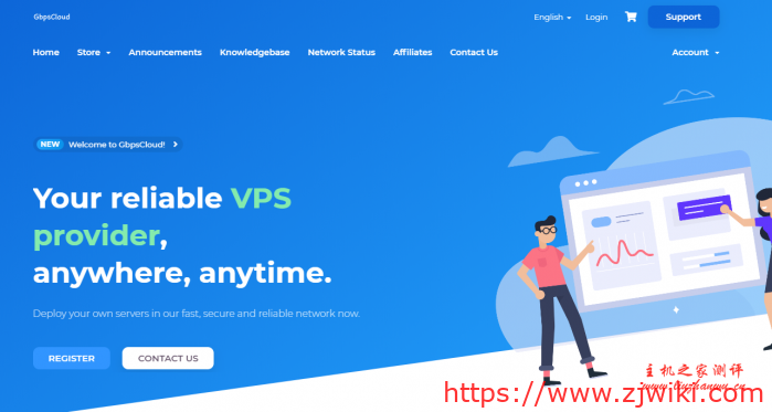 GbpsCloud：120元/月/512MB内存/10GB空间/100GB流量/10Mbps-200Mbps端口/KVM/无锡-日本/IEPL