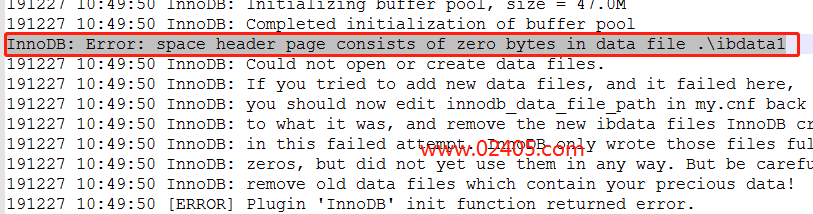 MySQL导入数据库提示[Err] 1286 – Unknown storage engine 'InnoDB'错误的解决办法