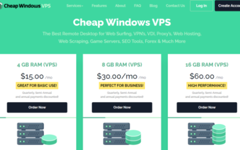 CheapWindowsVPS：$9/月KVM-4GB内存,50G SSD硬盘,1Gbps不限流量,9个机房