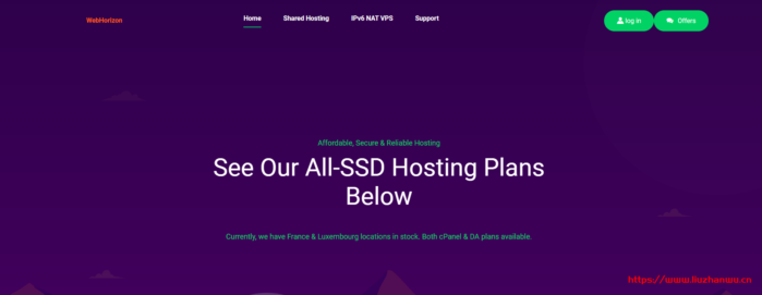 WebHorizon：$7/年/AMD EPYC/256MB内存/4GB NVMe空间/500GB流量/1Gbps端口/OpenVZ 7/新加坡/日本等