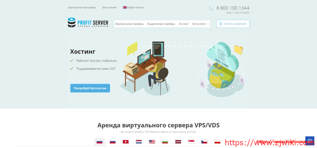 #黑 5# profitserver：俄罗斯 datapro 机房的 VPS-5 折优惠，不限制流量，自定义 SO