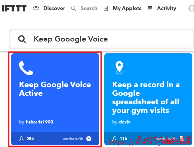 Google Voice保号教程之IFTTT 定时拨打GV号码