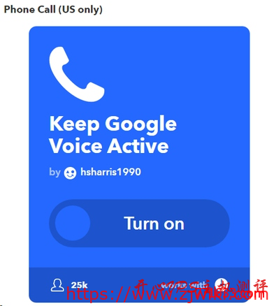 Google Voice保号教程之IFTTT 定时拨打GV号码