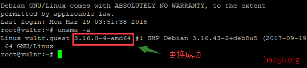 vultr debian 8更换内核安装锐速