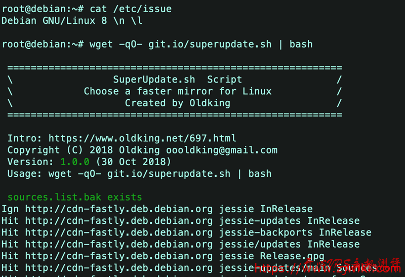一键更换Linux软件源脚本：SuperUpdate.sh