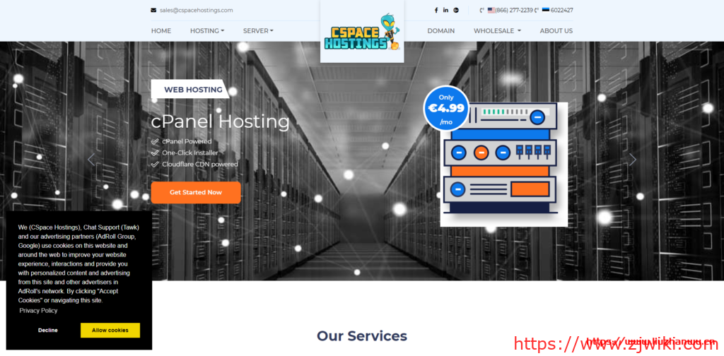 CSpace Hostings：€19.99/年/1GB内存/20GB SSD空间/2TB流量/4Gbps端口/KVM/爱沙尼亚