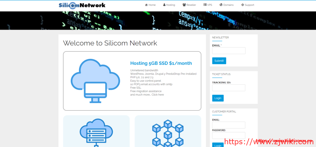 silicomnetwork：美国虚拟主机，SSD硬盘，不限空间、不限流量，年付12美金