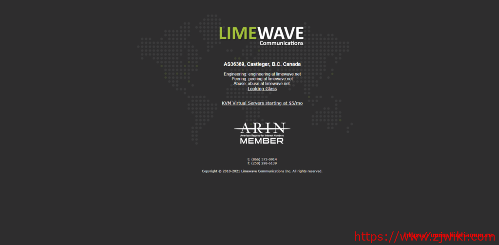 Limewave：$15/年/1GB 内存/60GB 空间/500GB 流量/1Gbps 端口/2 IPs/KVM/加拿大