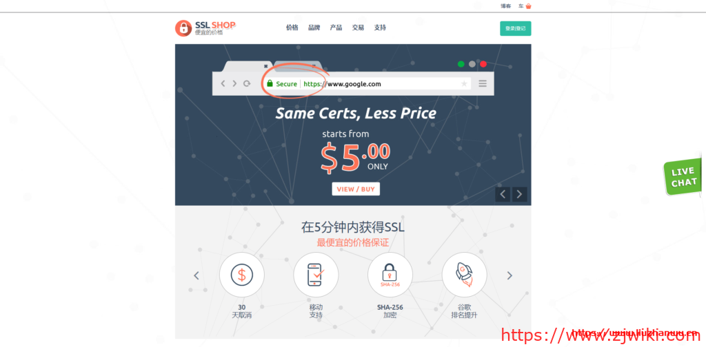 Cheap SSL Shop：便宜的SSL证书，有comodo、rapidssl、thawte等等