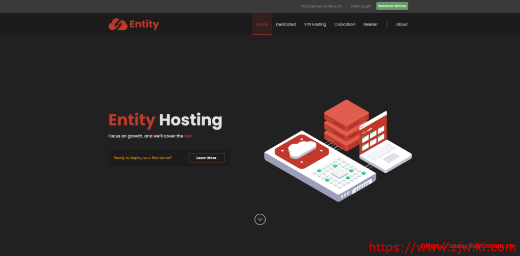Entity Hosting：$6/季/1GB 内存/15GB SSD 空间/1TB 流量/1Gbps 端口/KVM/洛杉矶