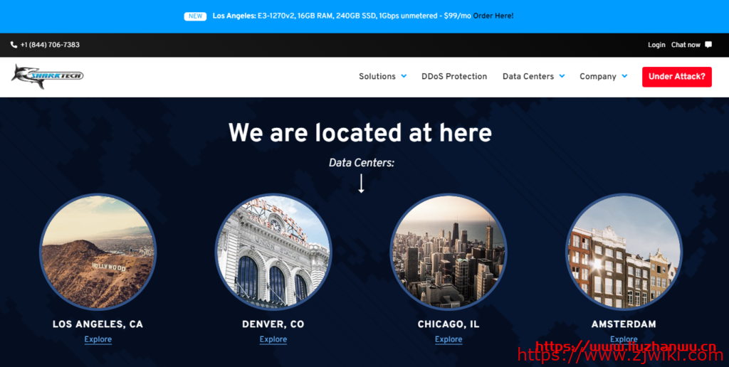 Sharktech：1Gbps无限流量高防服务器月付49美元起，丹佛&洛杉矶等机房