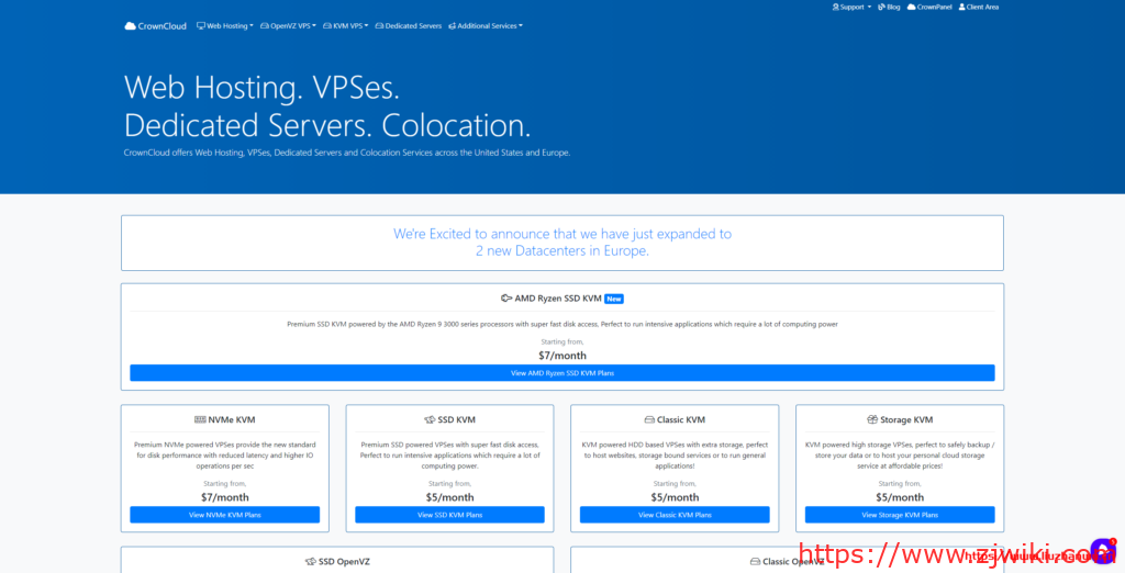 CrownCloud：$5/月KVM-2GB/30GB/2TB/洛杉矶&德国&荷兰&亚特兰大