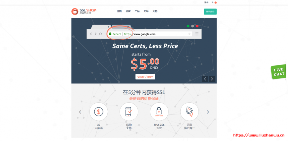 Cheap SSL Shop：便宜的 SSL 证书，有 comodo、rapidssl、thawte 等等