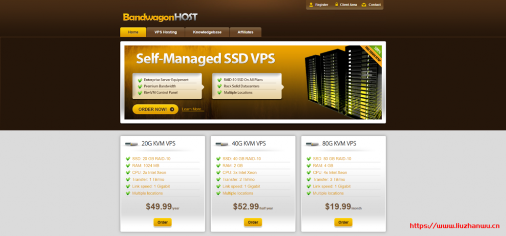 BandwagonHost：$93.4/年/1GB 内存/20GB SSD 空间/500GB 流量/1Gbps 端口/KVM/洛杉矶 CN2 GIA/日本软银