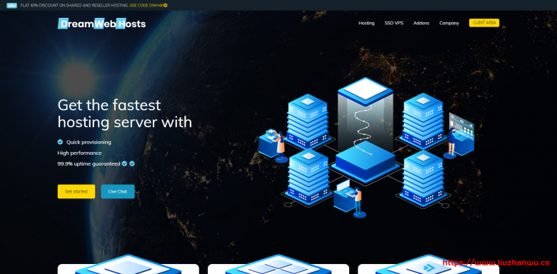 DreamWebHosts 托管 VPS：1 核 1G 内存 25GB SSD 硬盘 1TB 月流量 250Mbps 带宽 5.99 美元/月