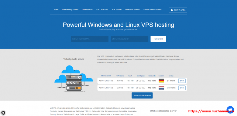 VirtVPS：抗投诉瑞士 VPS 上线/可选 Windows 系统/1 核 1G 内存 25GB 存储/1Gbps 端口月流量 1TB/10 美元/月