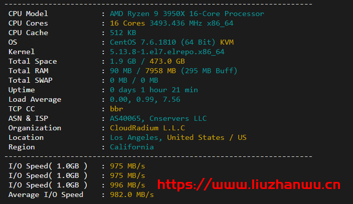 Ceraus：AMD+NVMe高性能大硬盘VPS，200Mbps不限流量，附测评数据