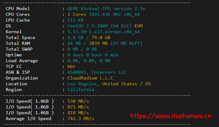 cloudpowerall：1核/2G/40G NVMe/2000G/10Mbps/洛杉矶三网CN2 GIA/月付.99 新出特价套餐，附测评
