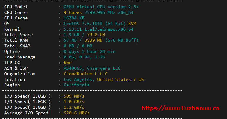 cloudpowerall：洛杉矶回程100M AS9929线路，月付4..99刀，简单测评