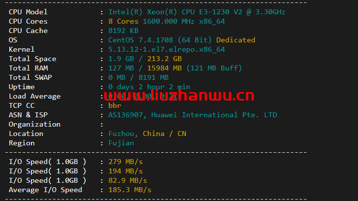 数脉科技：香港华为云专线，月付315元，附简单测评