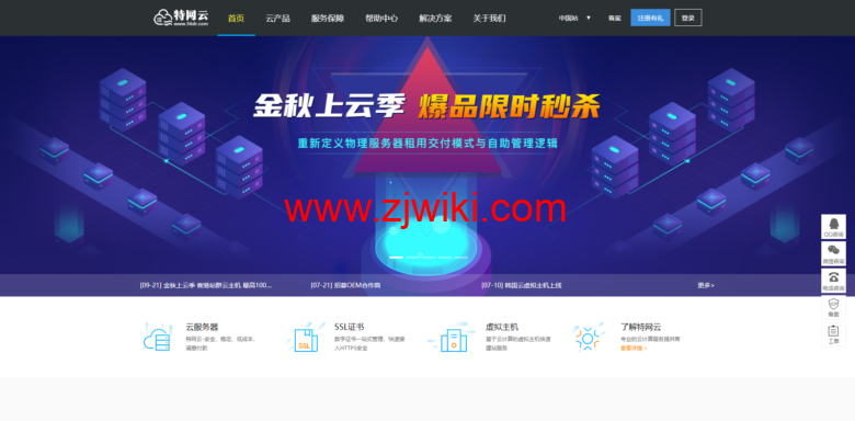 特网云：香港多 IP 云主机 高配置 多 IP 最高赠送 100 个独立 IP 地址