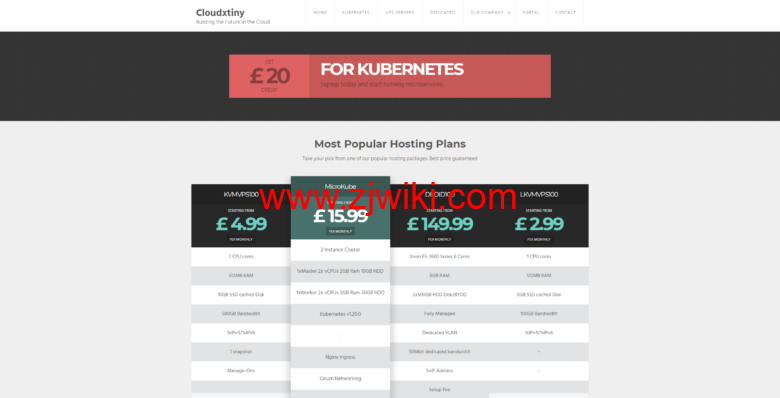 Cloudxtiny：英国vps，1核/512MB内存/5GB硬盘/100GB流量/1Gbps端口，£1.5/月起