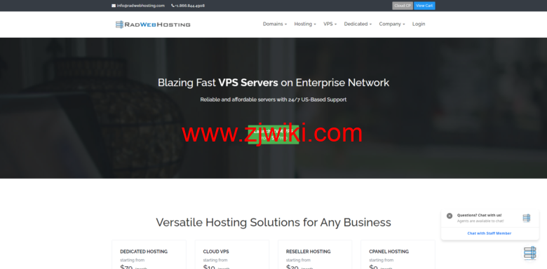 radwebhosting：美国VPS五折，1核512M/15GB SSD/1TB流量/100Mbps带宽，美元/月起
