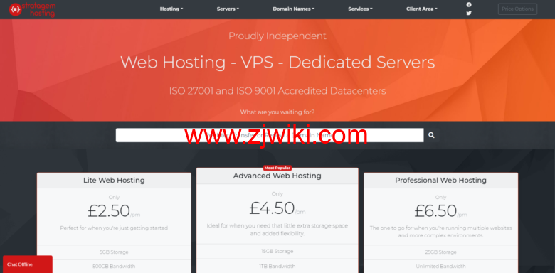 Stratagem：英国vps，1核/1GB内存/20GB SSD硬盘/2TB流量/200Mbps带宽，年付£15