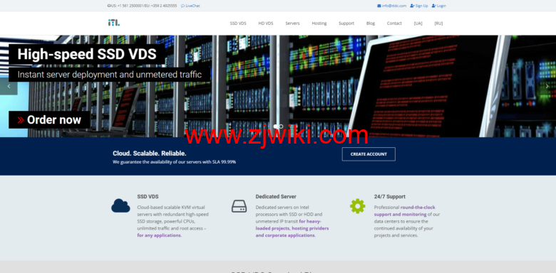 ITLDC：黑色星期五，新加坡 vps/洛杉矶 vps/荷兰 vps/德国 vps/乌克兰 vps/捷克 vps/瑞士 vps，1 核/1GB 内存/10GB SSD 空间/不限流量/100Mbps 端口，€16.49/年