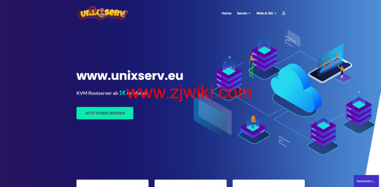 UnixServ：荷兰vps/荷兰独立服务器，AMD Ryzen 9@1核/1GB内存/10GB NVMe空间/不限流量/2Gbps端口，€2/月，AMD Ryzen独立服务器月付€95.00起