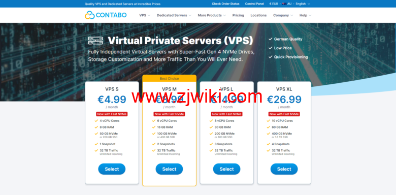 #黑五#Contabo：美国机房 vps/vds/独立服务器，免机房附加费、免设置费，额外添加 NVMe 享 5 折