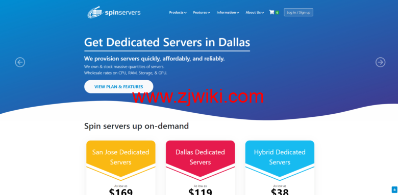 spinservers：美国高配服务器$79/月起，10Gbps带宽,支持支付宝/微信-主机百科