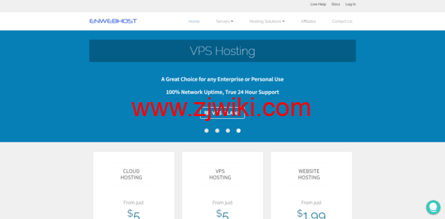 Enwebhost：美国芝加哥便宜 VPS，1 核 1G25GB，1Gbps 不限流量，优惠后前三个月$1/月起