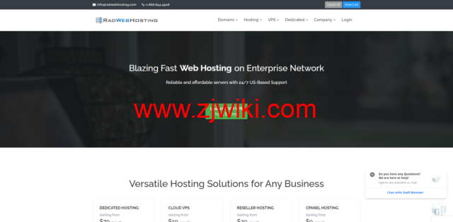 radwebhosting：一月促销，cPanel面板主机5折优惠，AZ凤凰城专用服务器6折，KVM vps5折，1核512M/15GB SSD/1TB流量/100Mbps带宽，.5美元/月起