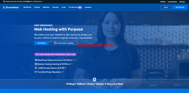 Dreamhost限时闪购： WordPress主机，外贸独立站主机，年付低至.95/月