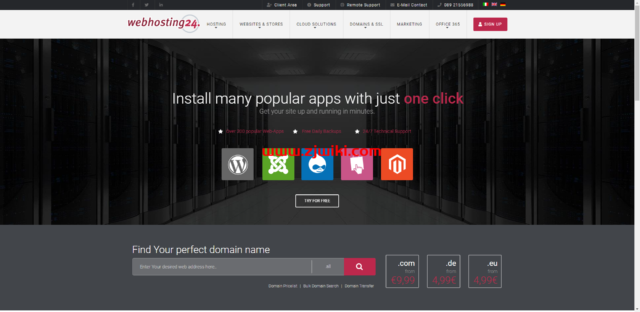 Webhosting24：日本 vps/新加坡 vps，1 核@AMD Ryzen 3900/512MB 内存/7GB NVMe 硬盘/250GB 流量/1Gbps 端口，€15/年