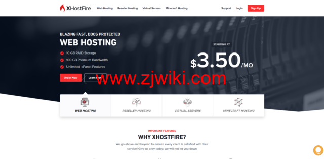 XHostFire：便宜 vps，1 核/768MB 内存/10GB SSD 硬盘/750GB 流量/1Gbps 端口，$7/月，韩国 KT/伯力/新西伯利亚等机房