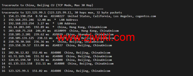 华纳云：cn2 gia+AS9929，美国云服务器简单测评