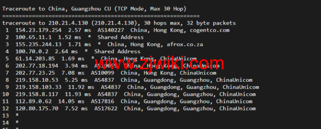 华纳云：cn2+bgp线路，香港云服务器测评