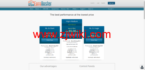 eurohoster：vps服务器30%优惠，独立服务器15%优惠，荷兰机房/保加利亚机房，€3.5/月起