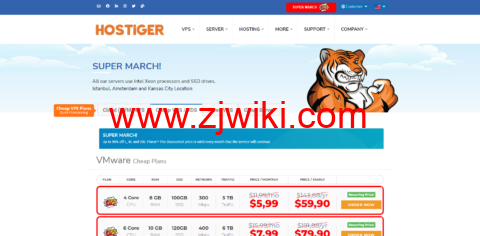 hostiger：土耳其便宜 vps，4 核/8G 内存/100G SSD 硬盘/5TB 流量/300M 带宽，$5,99/月起，年付仅需$59,90