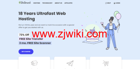 SiteGround18周年庆：云主机一律2.7折优惠，100%运作在Google cloud谷歌云上，虚拟主机高达73% 折扣