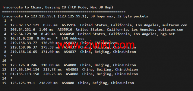 搬瓦工：DC4 MCOM（USCA_4）美国洛杉矶 Multacom 机房直连线路，简单测评