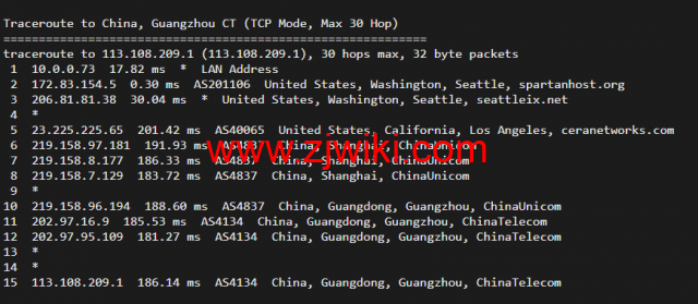 斯巴达(SpartanHost)：西雅图机房高防vps，AMD Ryzen 5950X KVM VPS（电信联通AS4837回程，移动直连），简单测评