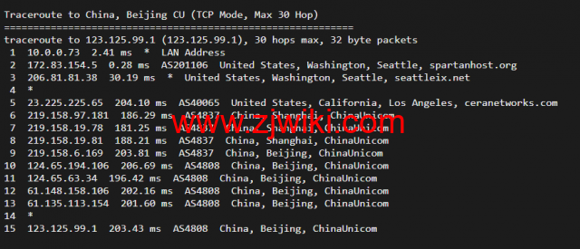 斯巴达(SpartanHost)：西雅图机房高防vps，AMD Ryzen 5950X KVM VPS（电信联通AS4837回程，移动直连），简单测评