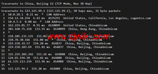 10gbiz：洛杉矶CU2 VIP云服务器（CU2 VIP）线路，简单测评