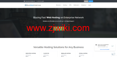 Radwebhosting：全场5折优惠，KVM VPS月付起，独立服务器月付.00起